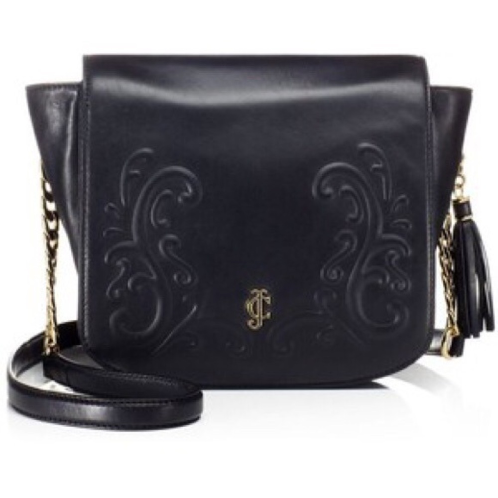 Juicy Couture Olvera Leather Crossbody Purse BLK